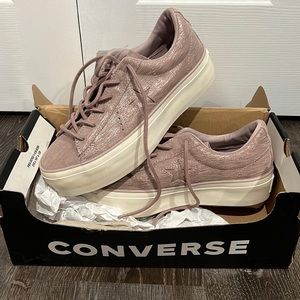 Converse One Star Platform OX Taupe